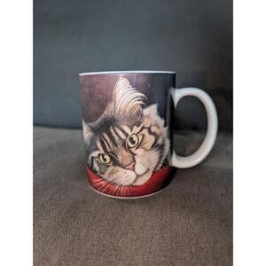 Lang And Wise Mug Cat Print Black Coffee Ceramic Collector Art Gift